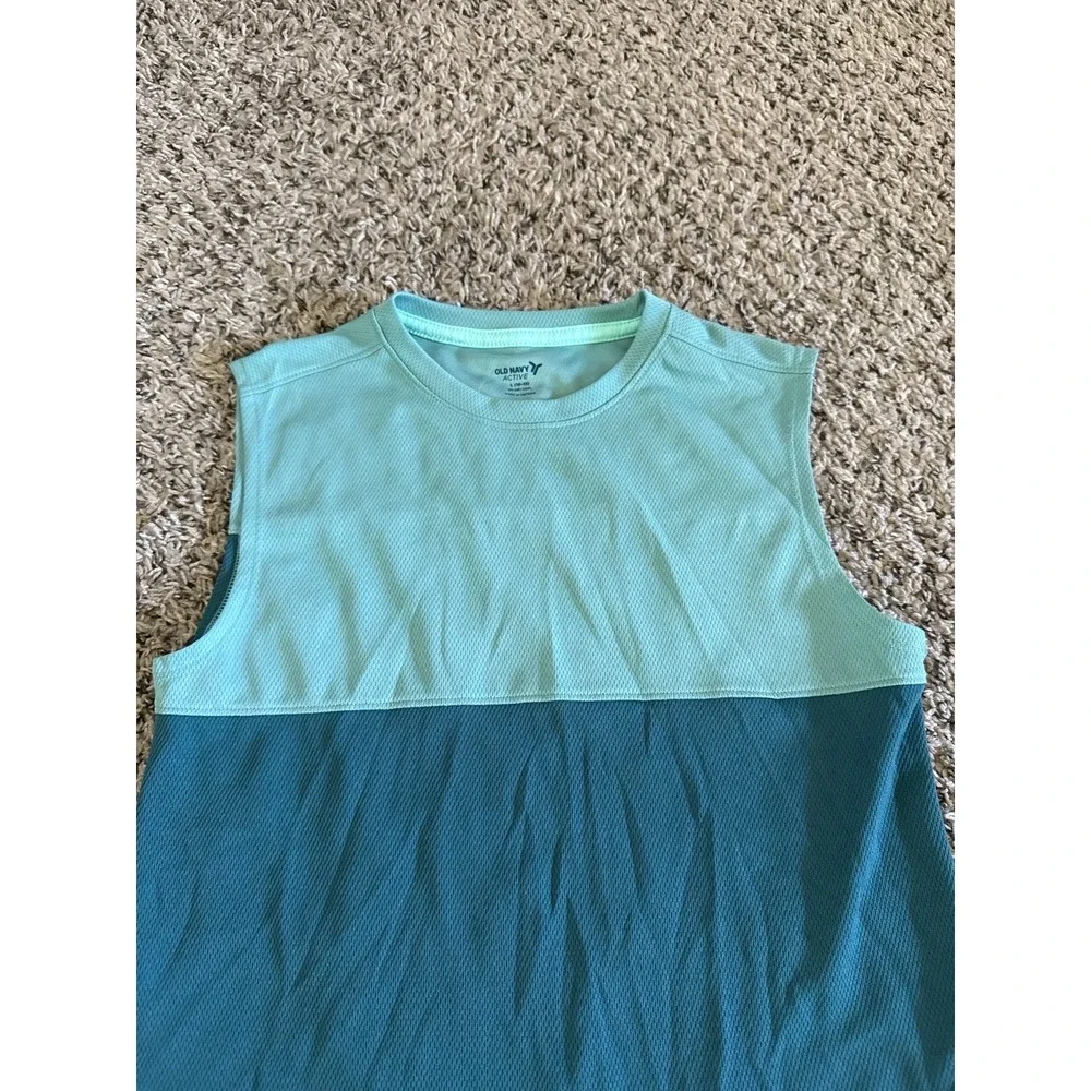 Old Navy Active Boys‎ Teal Sleeveless Shirt Size 10-12